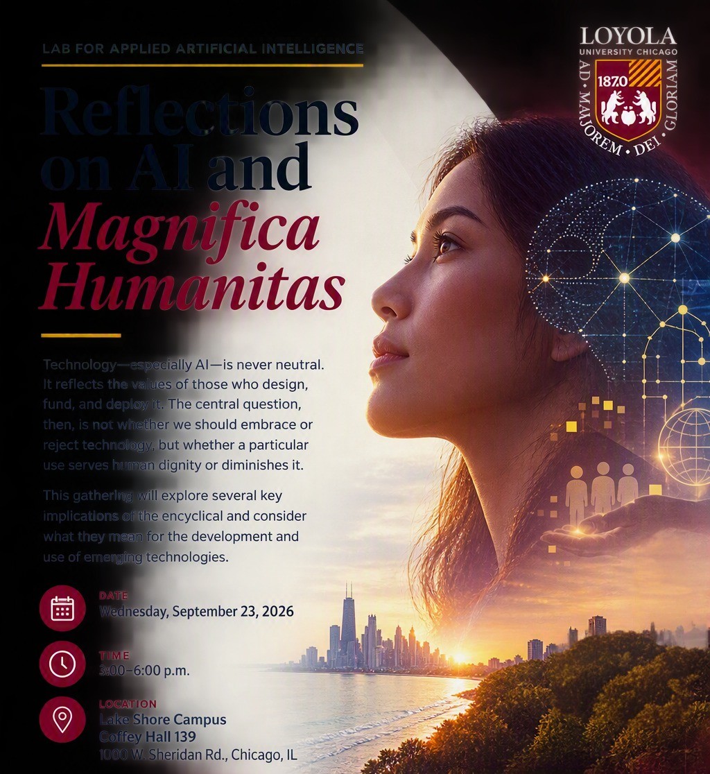 event poster featuring woman looks and surrounded by scientific equations
